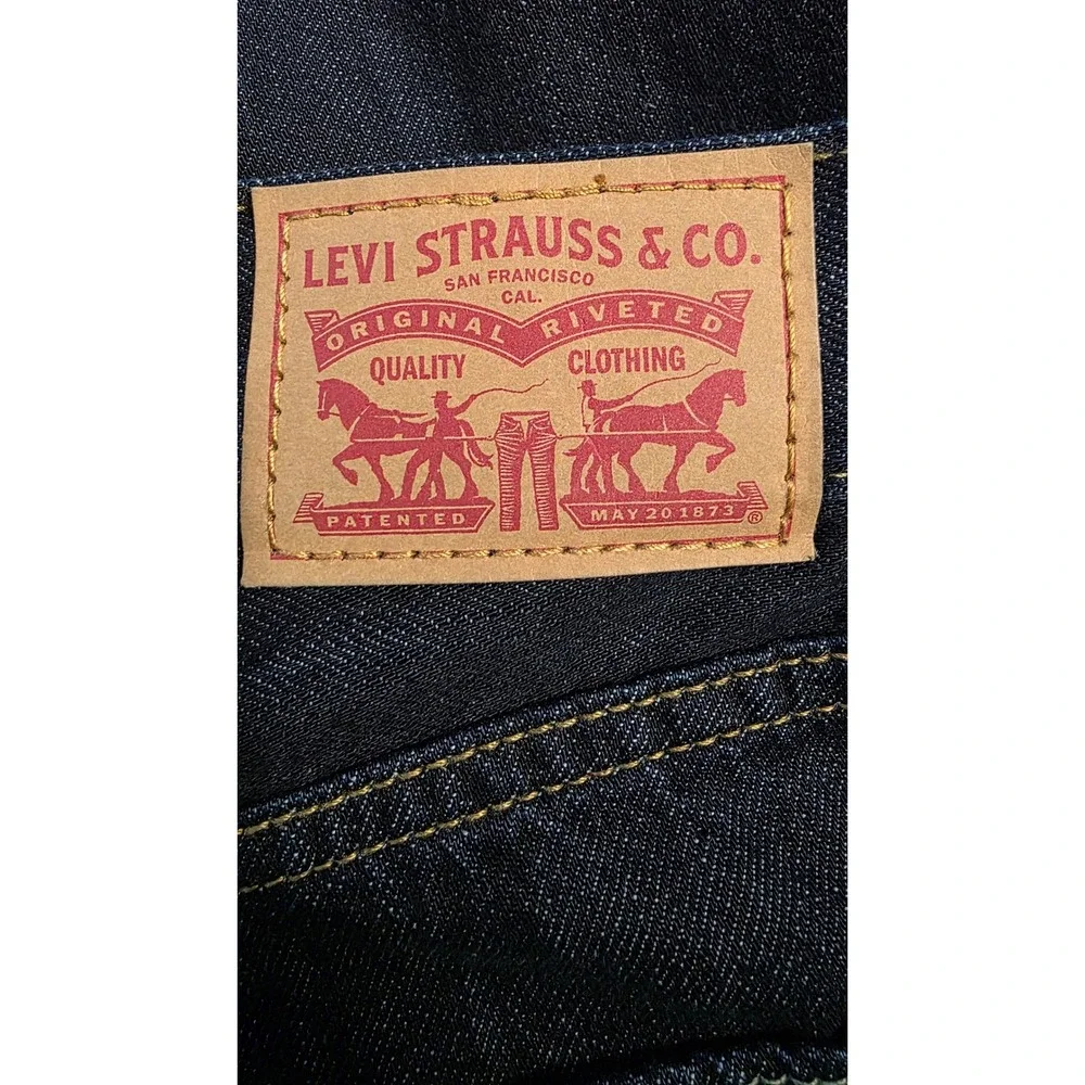 Levis Middy Straight Jeans Women's 29x30 Dark Indigo Blue Denim NEW